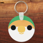 Porte-clés Le visage d'un oiseau de mer vert à la pêche (Verso)