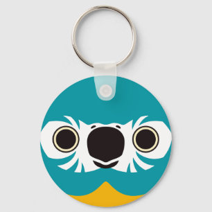 Porte-clés Le visage d'une macaw à gorge bleue