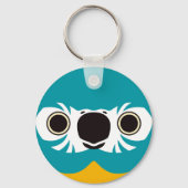 Porte-clés Le visage d'une macaw à gorge bleue (Verso)