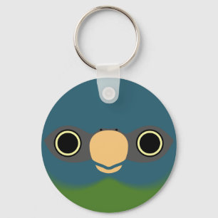 Porte-clés Le visage d'une macaw à tête bleue
