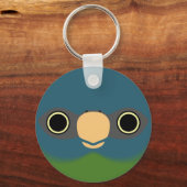 Porte-clés Le visage d'une macaw à tête bleue (Recto)