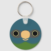 Porte-clés Le visage d'une macaw à tête bleue (Verso)