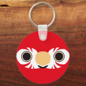 Porte-clés Le visage d'une macaw rouge et verte (Recto)