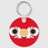 Porte-clés Le visage d'une macaw rouge et verte (Verso)