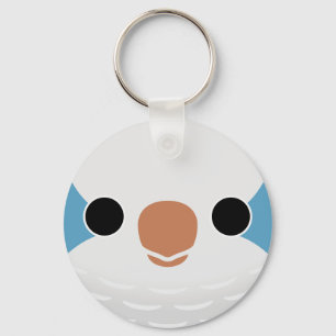 Porte-clés Le visage d'une perruque de moine bleue