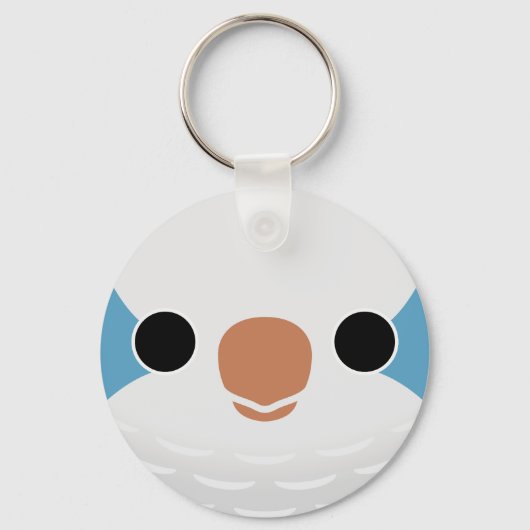 Porte-clés Le visage d'une perruque de moine bleue (Recto)