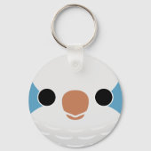 Porte-clés Le visage d'une perruque de moine bleue (Verso)