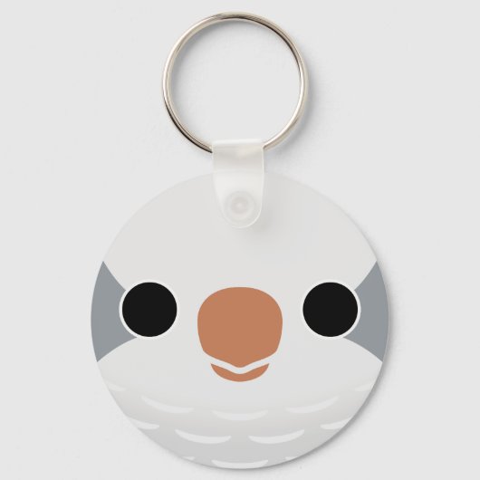 Porte-clés Le visage d'une perruque de moine gris (Recto)