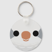 Porte-clés Le visage d'une perruque de moine gris (Verso)