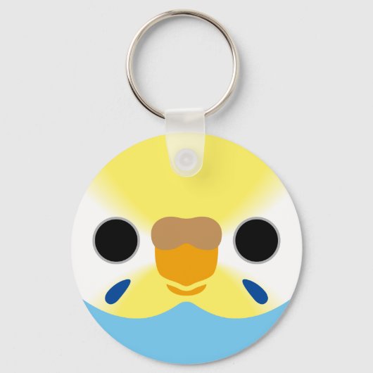 Porte-clés Le visage d'une perruque femelle arc-en-ciel paste (Recto)