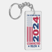 Porte-clés Le vote de Trump condamné Felon 2024 (Devant gauche)
