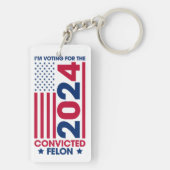 Porte-clés Le vote de Trump condamné Felon 2024 (Dos)