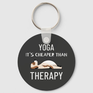Porte-clés Le Yoga Est Moin Cher Que La Thérapie
