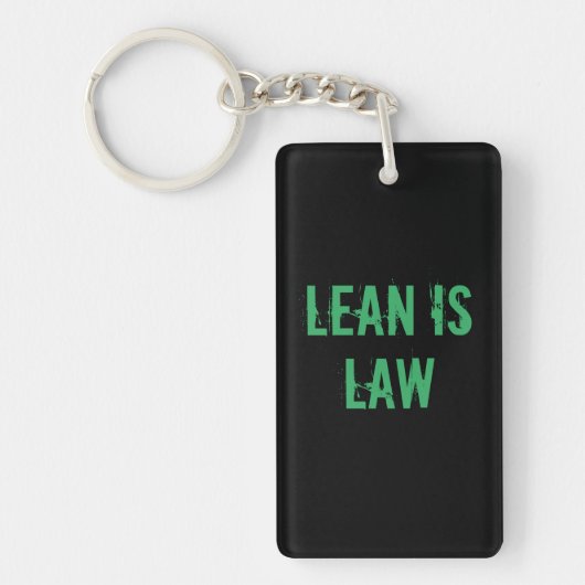 Porte-clés Lean is Law Fitness Personal Trainer Bodybuilding (Devant)