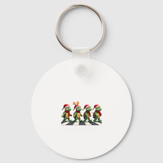 Porte-clés Leatherback Sea Turtle Crossing Road Xmas T-Shirt (Recto)