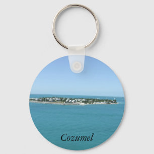 Porte-clés L'eau bleue d'île de Cozumel tropicale
