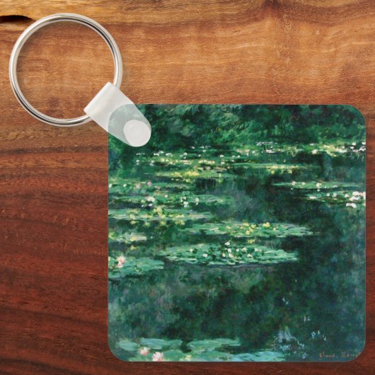 Porte-clés L'EAU MENSONNE EN ÉTANG VERT par Claude Monet (Recto)