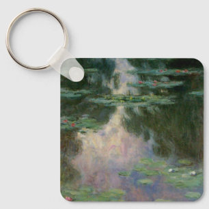 Porte-clés L'EAU MENSONNE EN ÉTANG VERT ROSE par Claude Monet