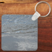 Porte-clés L'eau sur la plage Photographie Abstraite (Verso)