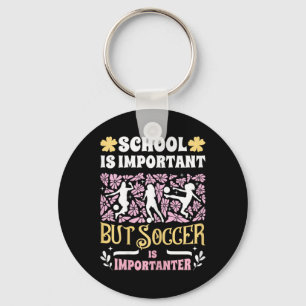 Porte-clés L'école est importante Le football est encore plus