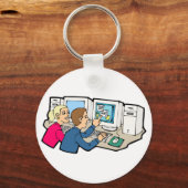 Porte-clés Leçons de classe d'ordinateur (Recto)