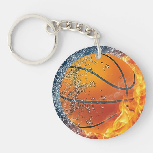Porte-clés Lecteur de ballon de basket flamboyant (Devant)