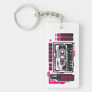 Porte-clés Lecteur de cassette Rétro Futur