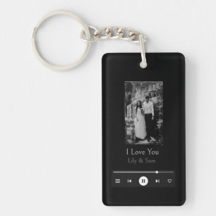 Porte-clés lecteur de musique d'amour de couple de la Saint-V