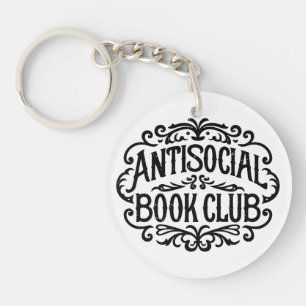 Porte-clés Lecteur introverti du club de livre antisocial
