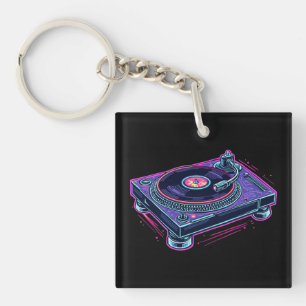 Porte-clés Lecteur Vintage Audio LP Vinyl Record