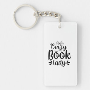 Porte-clés Lecture Art fou livre dame