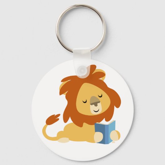 Porte-clés Lecture Cartoon Clavier Lion (Recto)