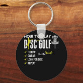 Porte-clés Lecture de Disque Golf Frisbee Disque Disque Humou (Recto)