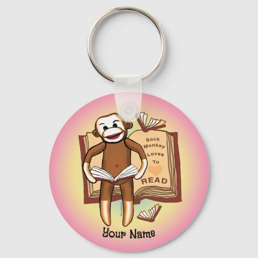 Porte-clés Lectures de singe de réserve (Recto)