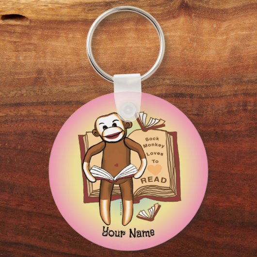 Porte-clés Lectures de singe de réserve (Recto)
