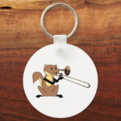 Porte-clés L'écureuil joue au Trombone (Recto)