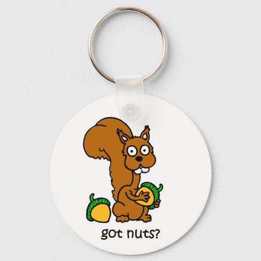 Porte-clés L'écureuil mignon a des noix (Recto)