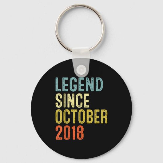Porte-clés Legend Since October 2018 7th Birthday 7 Year Old (Recto)
