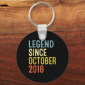 Porte-clés Legend Since October 2018 7th Birthday 7 Year Old (Recto)