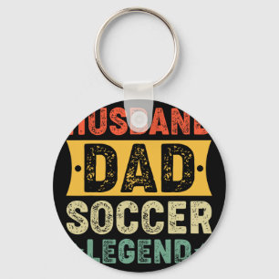 Porte-clés Légende de football pour papa fier et athlétique