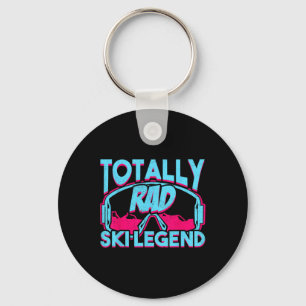 Porte-clés Légende de ski totalement radicale rétro vintage 8