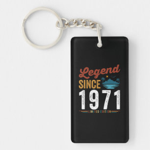 Porte-clés Légende depuis 1971 Anniversaire Retro Vintage