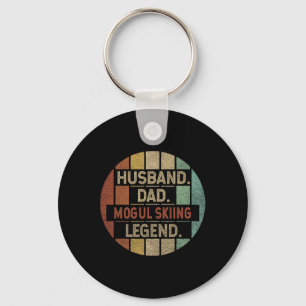 Porte-clés Légende du ski mogul pour papa branché vintage