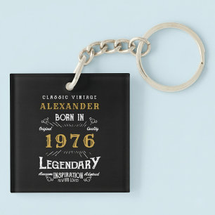 Porte-clés Légende personnalisée 50e anniversaire 1976 Vintag