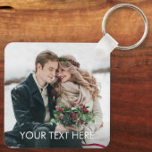 Porte-clés Légende personnalisée Porte - clé photo personnali (Verso)