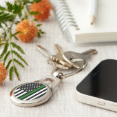 Porte-clés Légère ligne verte : Anciens combattants patriotiq (Côté )