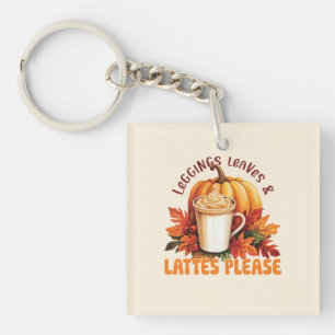 Porte-clés Leggings, Feuilles et lattes S'il vous plaît - Aut