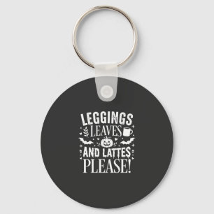 Porte-clés Leggings Halloween Feuilles et Lattés Café d'autom