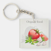 Porte-clés Légumes alimentaires biologiques (Devant)