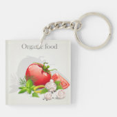 Porte-clés Légumes alimentaires biologiques (Dos)
